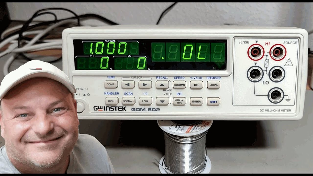 GW INSTEK GOM-802 DC MILLI OHM meter test teardown