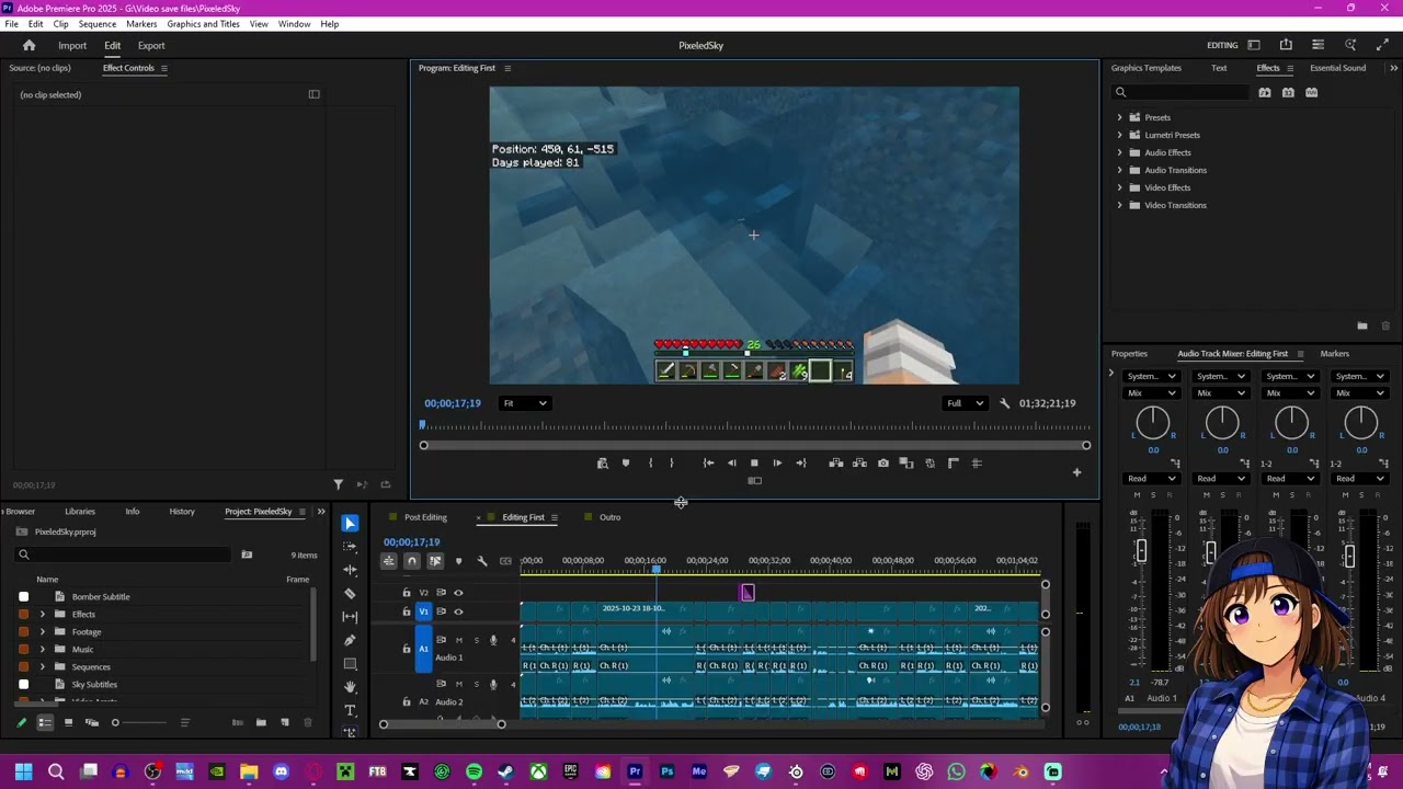 Editing Videos and chilling [12/18/2025]