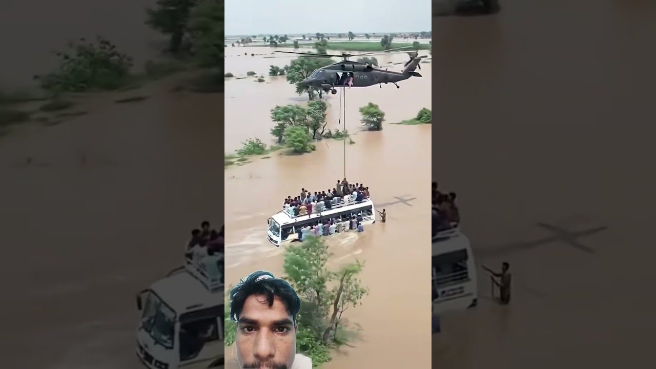 Punjab mein helicopter Se bachaya Ja Raha Hai logon Ko #youtube #live #news
