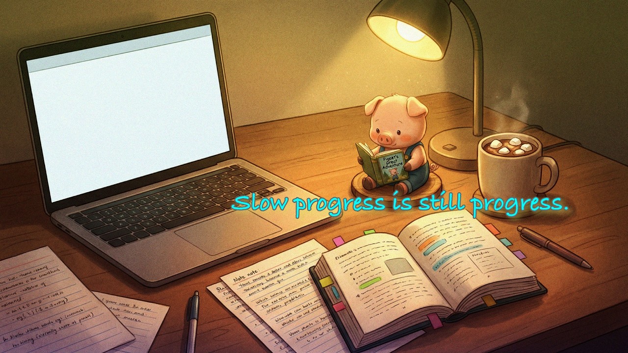 Slow progress is still progress. 📖 Deep Focus Folk for Study with Pippin