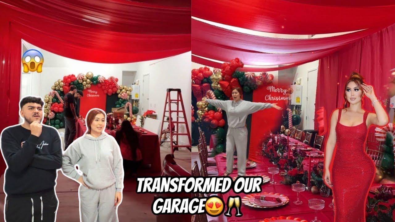 Turning Our Garage ➝ Christmas Venue | FULL TRANSFORMATION🎄❤️😱