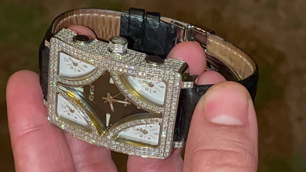 Icetek Quintempo II Diamond Watch 7.50 Carats 5 Time Zones