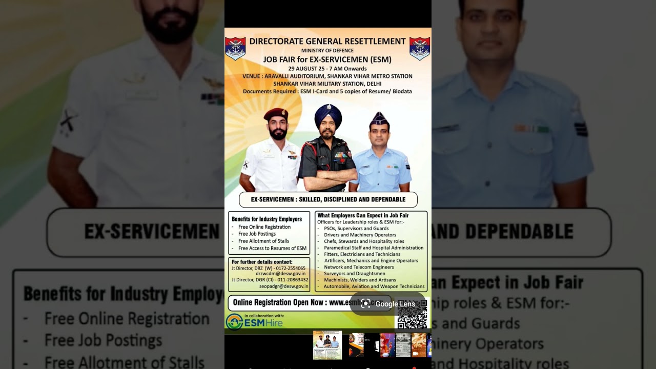 Job Fair for Ex-serviceman at Delhi 