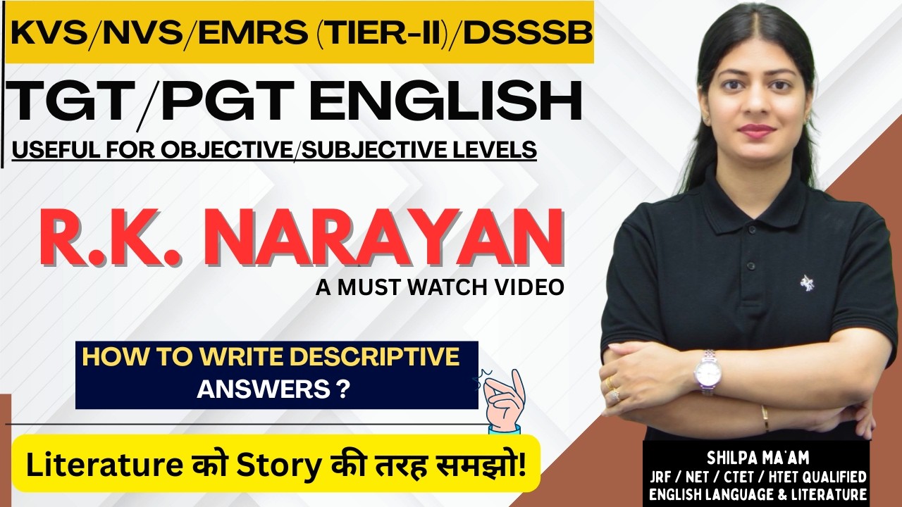 KVS/NVS/EMRS/DSSSB के लिए highly useful |R.K NARAYAN (One Shot Masterclass) |