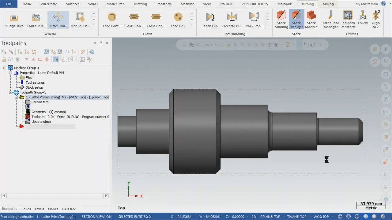 CAD/CAM Mastercam - Programação do MÉTODO Sandvik Coromant PRIME TURNING Mastercam 2020 (Made Easy)