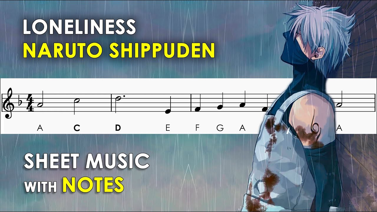 Loneliness - Naruto Shippuden OST | Sheet Music with Easy Notes for Recorder, Violin Tutorial