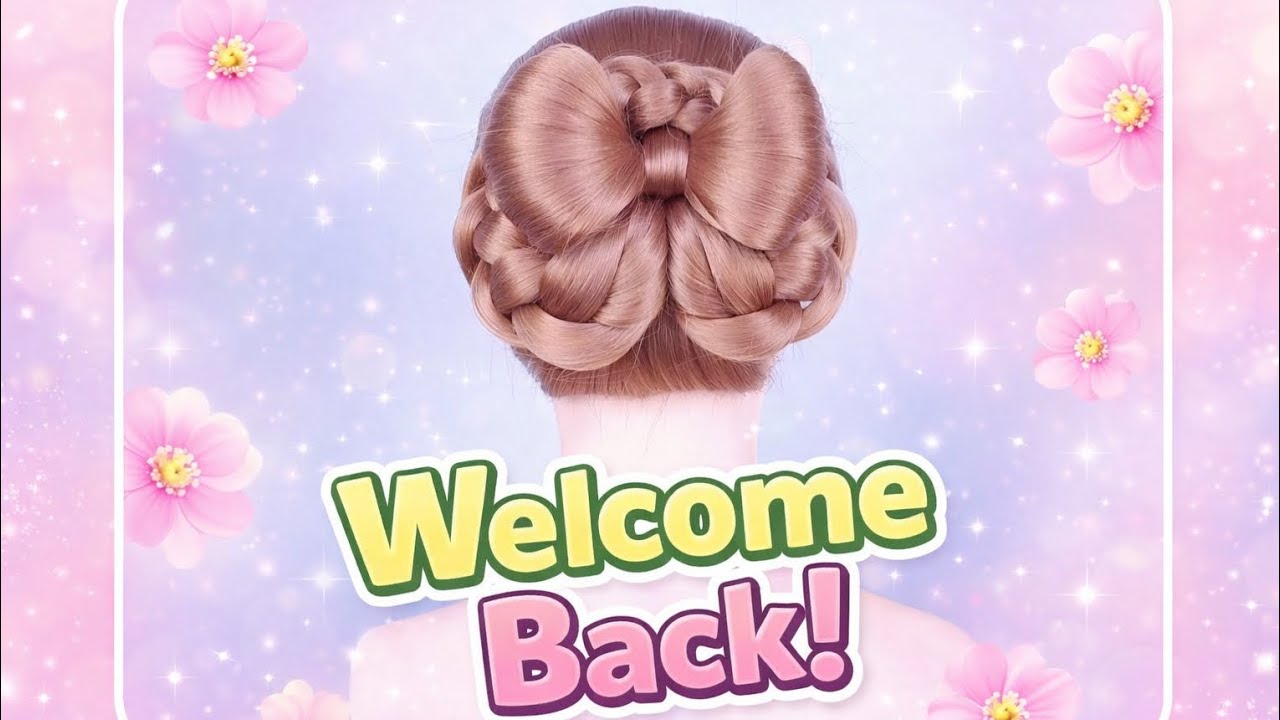 Welcome Back 💕 Elegant Bow Bun Hairstyle Easy & Beautiful Hair WelcomeBack#BowBunHairstyle#ukhair
