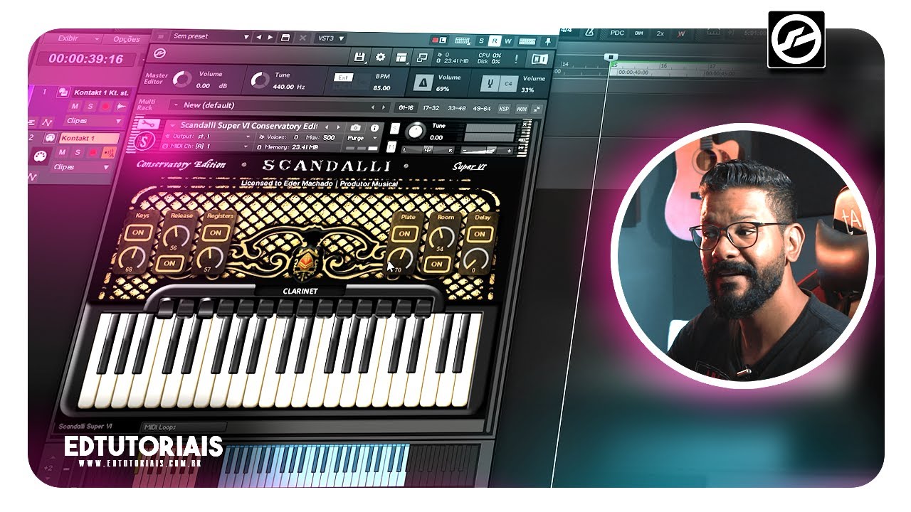 Scandalli Super 6 + Midis Loops  Kontakt ED Tutoriais