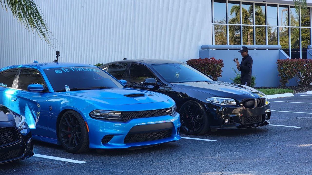 600hp BMW M550 vs Dodge Charger SRT Hellcat in a drag race