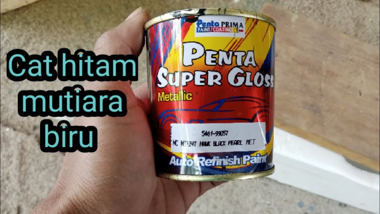 Cat hitam mutiara biru penta supergloss