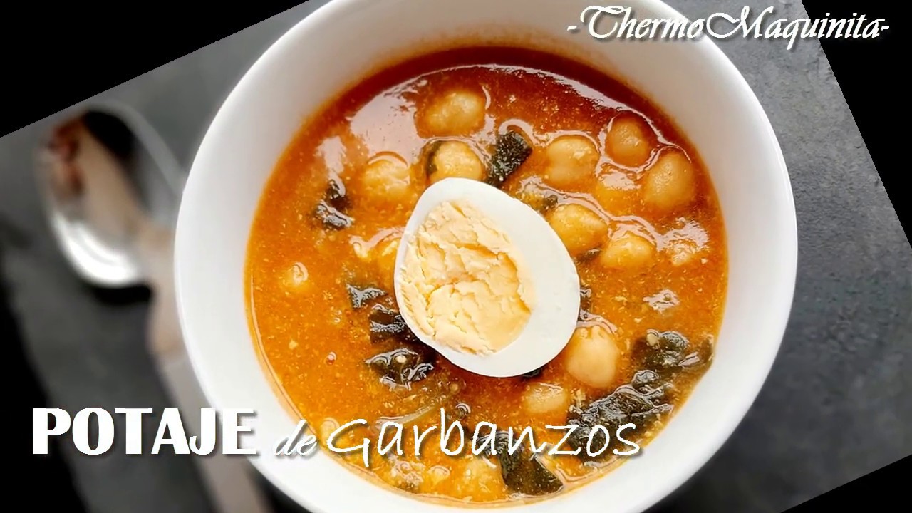 POTAJE de GARBANZOS con THERMOMIX. Cocina fácil y sencilla