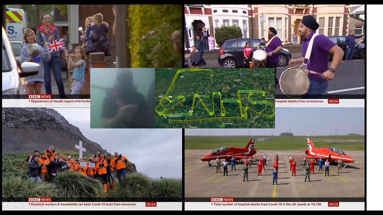 Coronavirus (Covid-19) 'Clap for Our Carers' week 5 (UK/Global) - BBC News - 24th April 2020