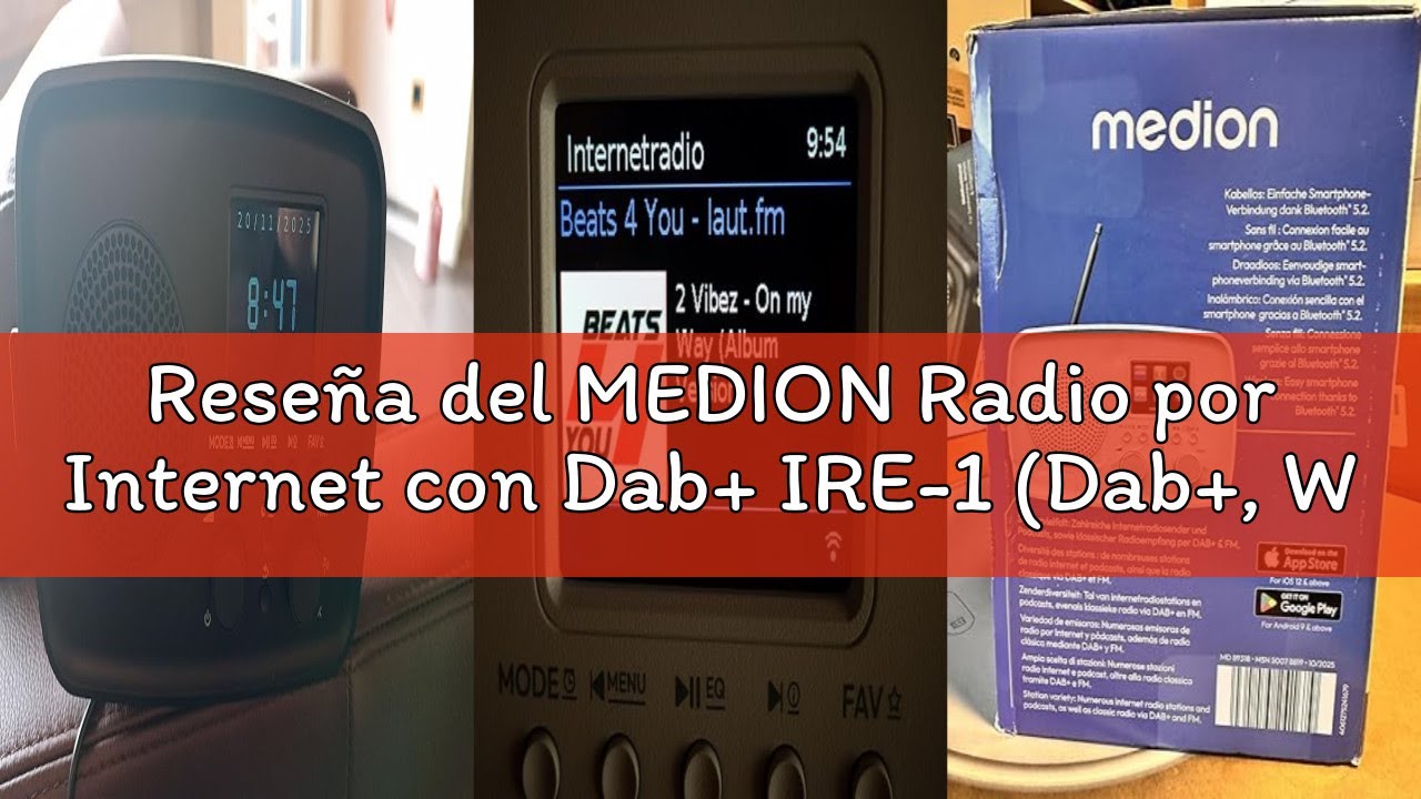 Reseña del MEDION Radio por Internet con Dab+ IRE-1 (Dab+, Wi-Fi, FM, Bluetooth, protección contra S