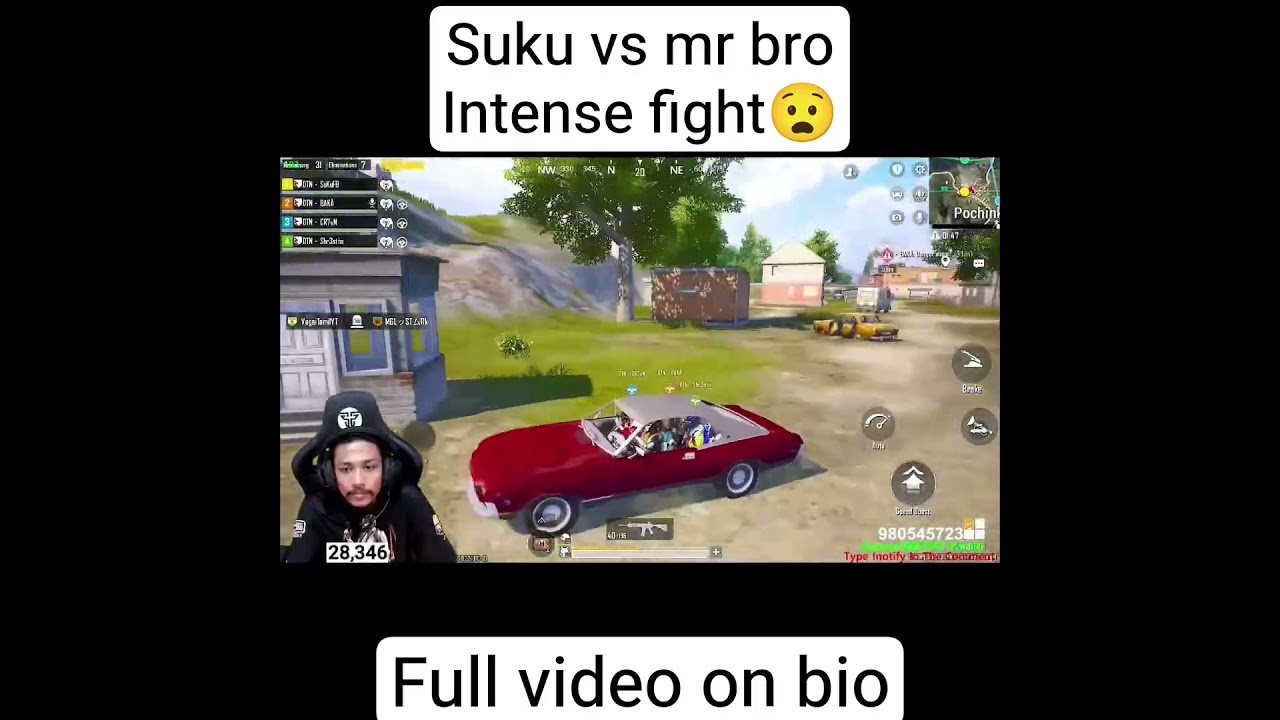 suku vs mr bro intense fight 😧 #dtnsuku #suku #sukuyt #mrbro #pubg