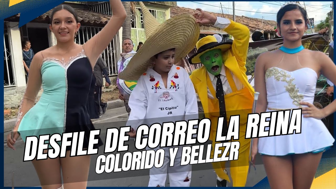 Colorido y belleza en el desfile de correos de La Reina, Chalatenango 2025
