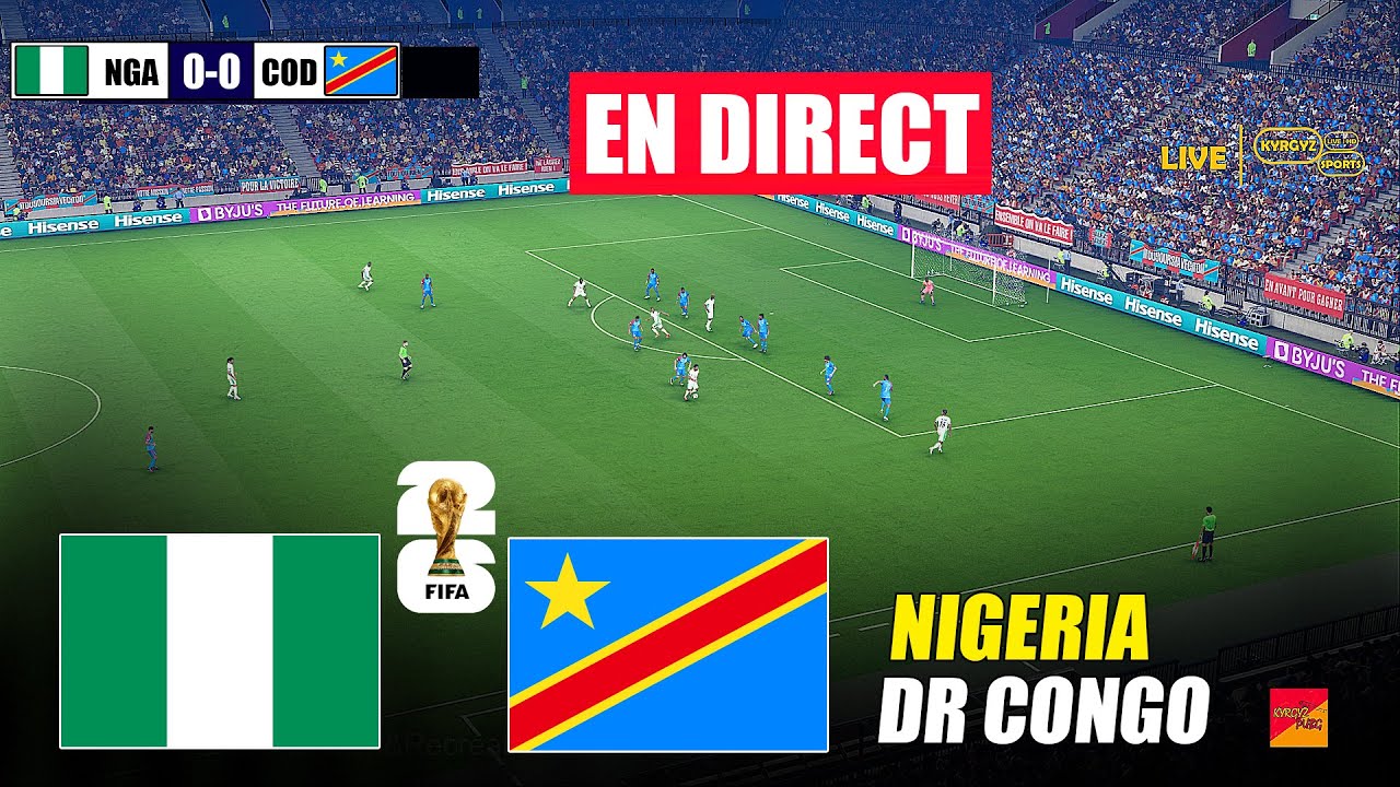 🔴EN DIRECT : Nigeria vs RD Congo | eFootball PES 21, simulation de jeu vid&eacute;o sur PC