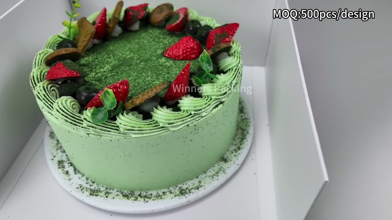 Foldable Cake Box with Clear Window | Custom Luxury Bakery Packaging Demo