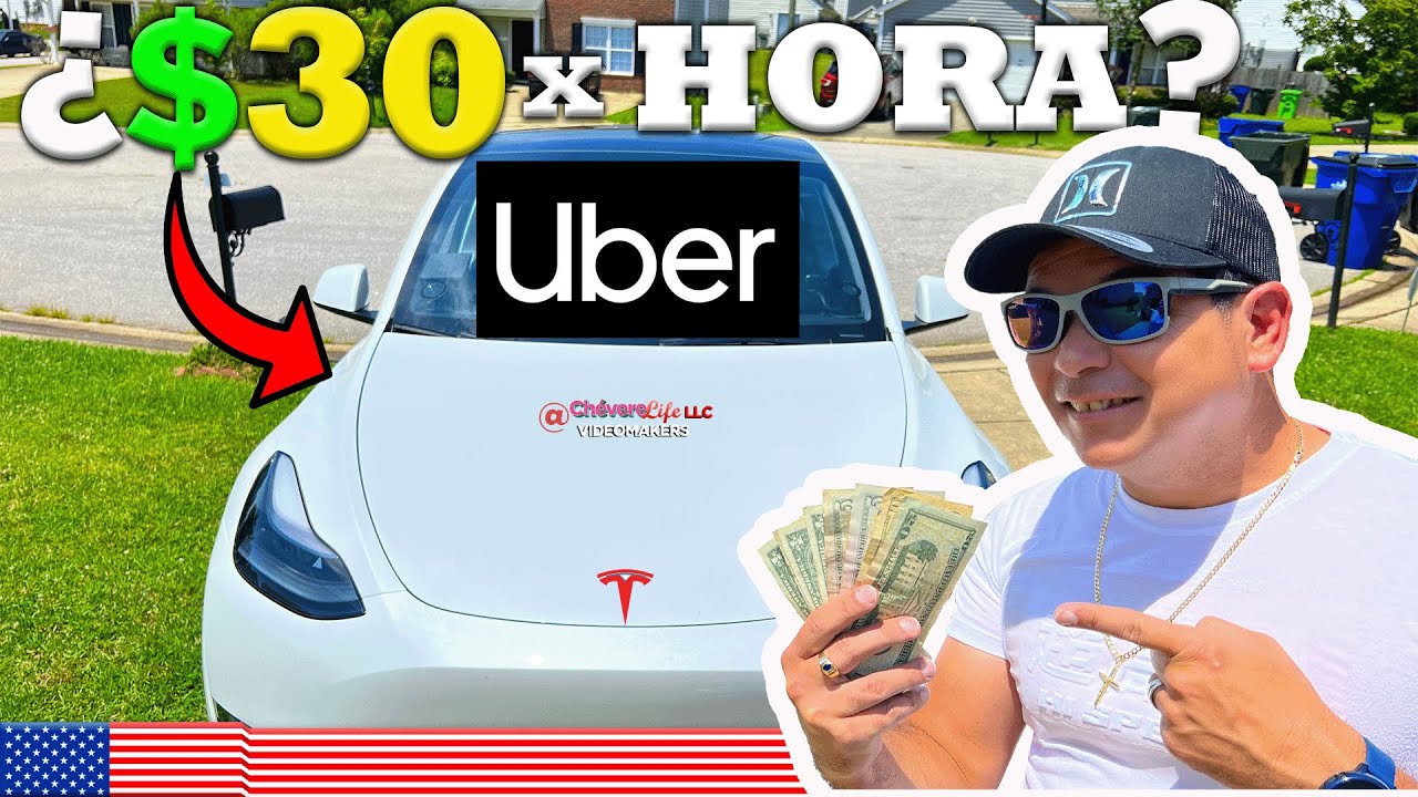 ¿Como GANAR 30$ la HORA haciendo UBER en un auto eléctrico en Estados Unidos?