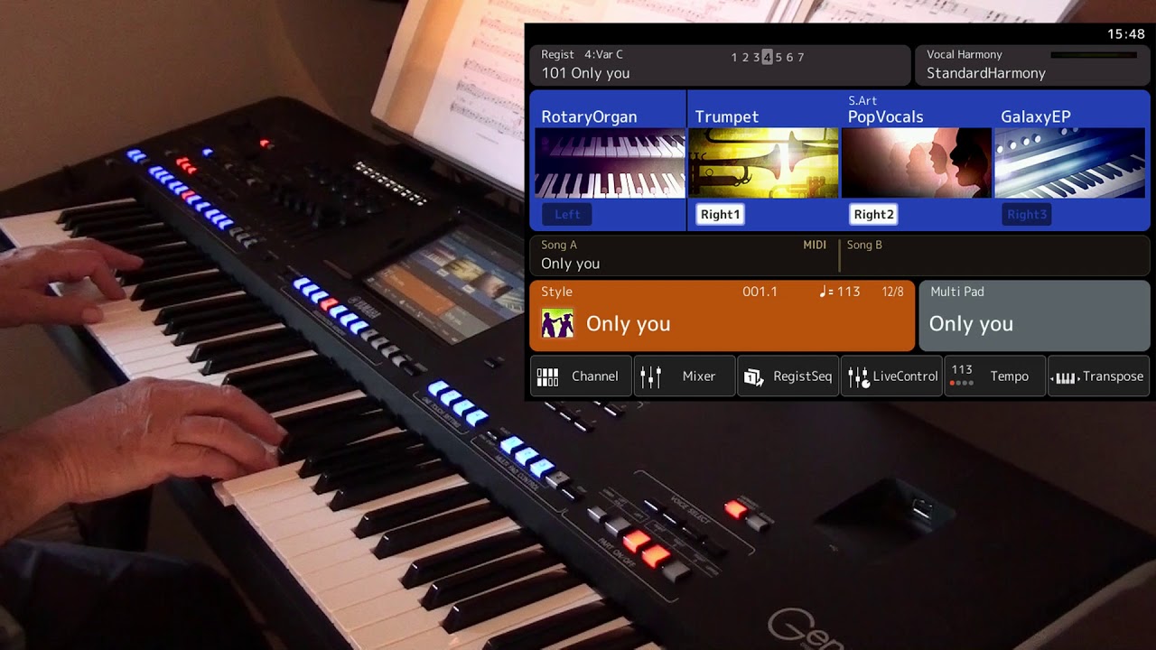 Only you, played on Genos by Stijn.