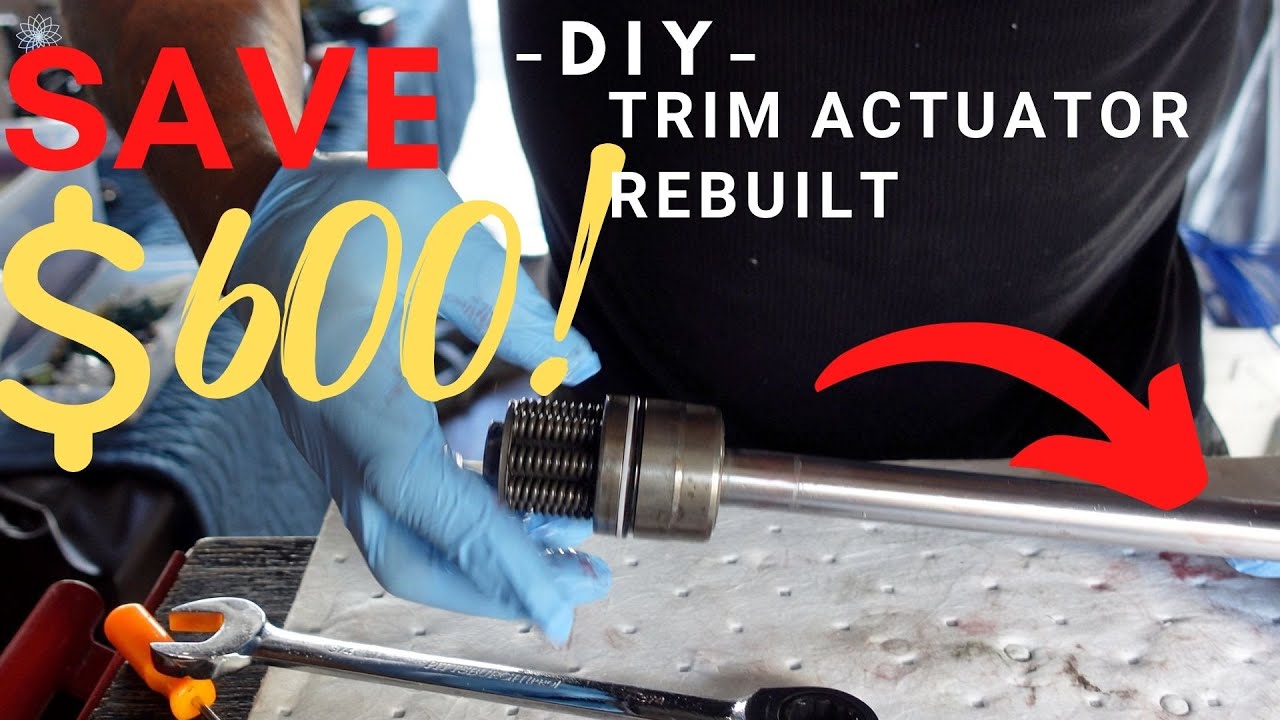 Катание на лодке для начинающих: Как отремонтировать актуатор триммера VOLVO PENTA SX #volvopenta...