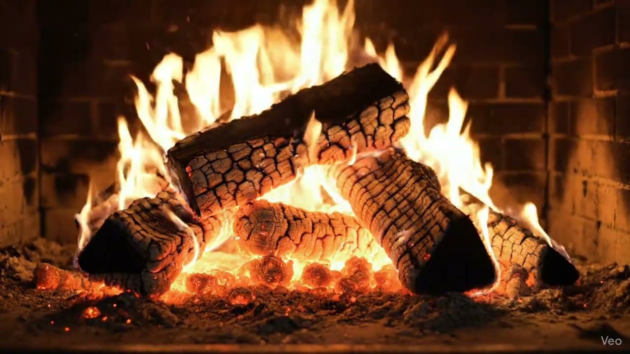 “Cozy Cabin Fireplace 🔥 Lo-Fi Ambience for Relaxing, Studying & Sleeping”
