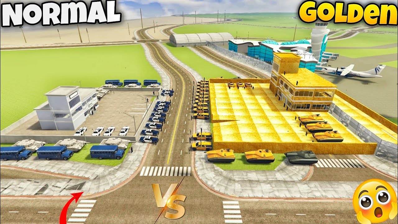 Normal Police Station Vs Golden Police Station😱 In Indian bike driving 3D Frank Fight Franklin?. #1
