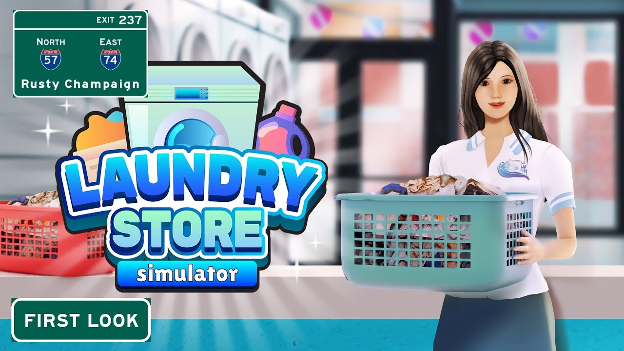 Laundry Store Simulator First Look - It's (Almost) New Release Day! Episode 1