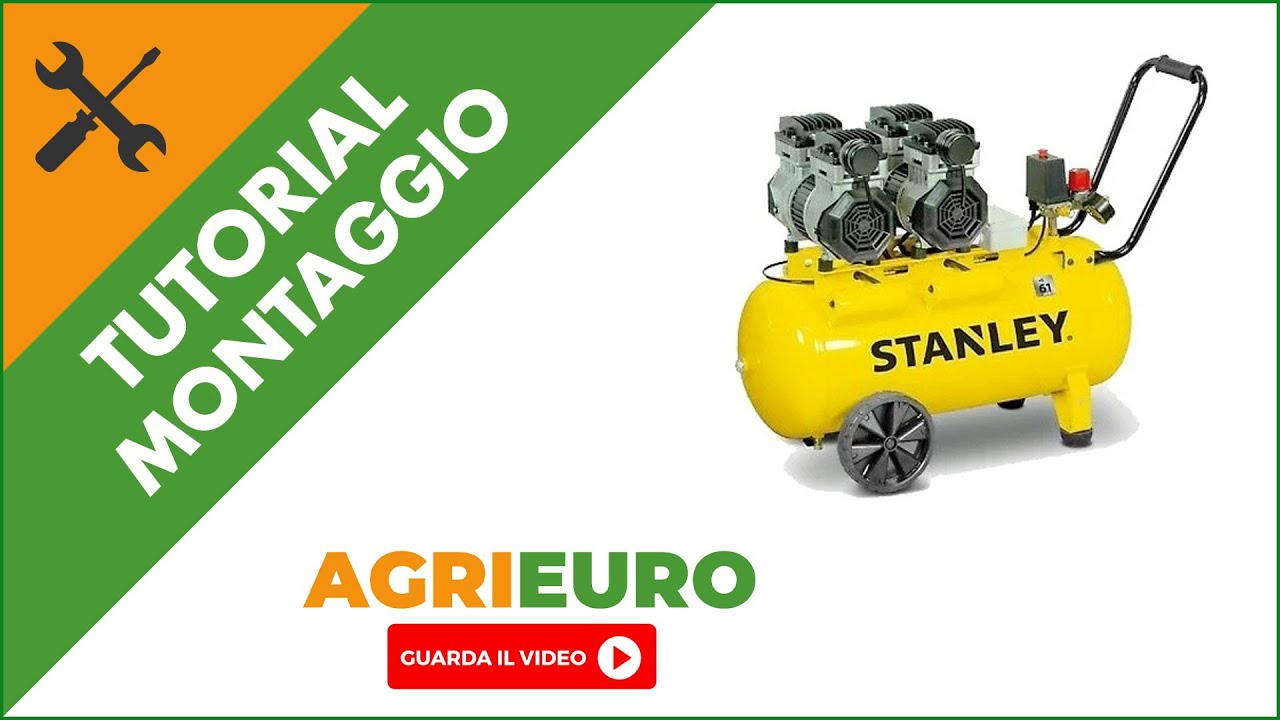 Compressore elettrico silenziato STANLEY DST 300/8/50-2 SXCMS2652HE 50lt