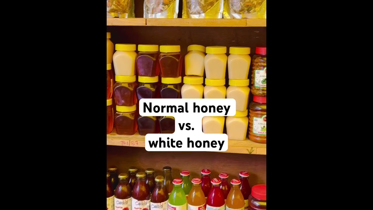 Normal honey vs. white honey🍯