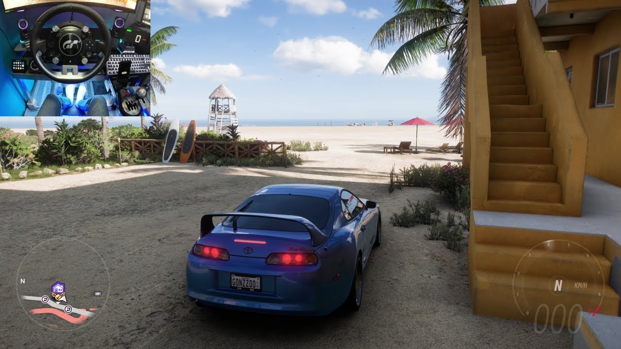Toyota Supra MK 4 1998 r - Forza Horizon 5 - Thrustmaster T-GT 2 - gameplay - Steering Wheel