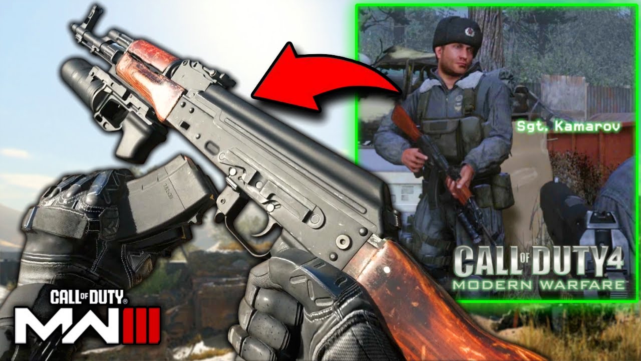 Sgt. Kamarov AKM/AK-47 Loadout from COD4 The Sins of the Father Mission - Modern Warfare 3 Gameplay