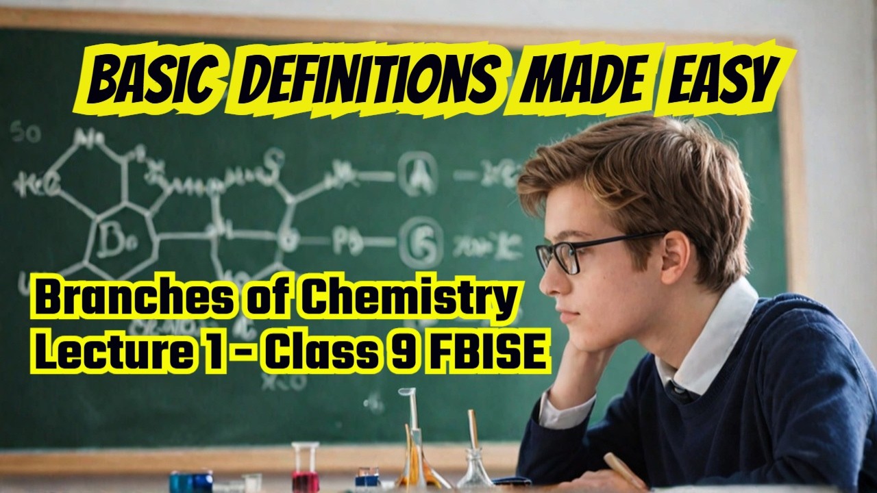 Branches of Chemistry & Basic Definitions | Class 9 Chemistry Lecture 1 | FBISE Syllabus 2025