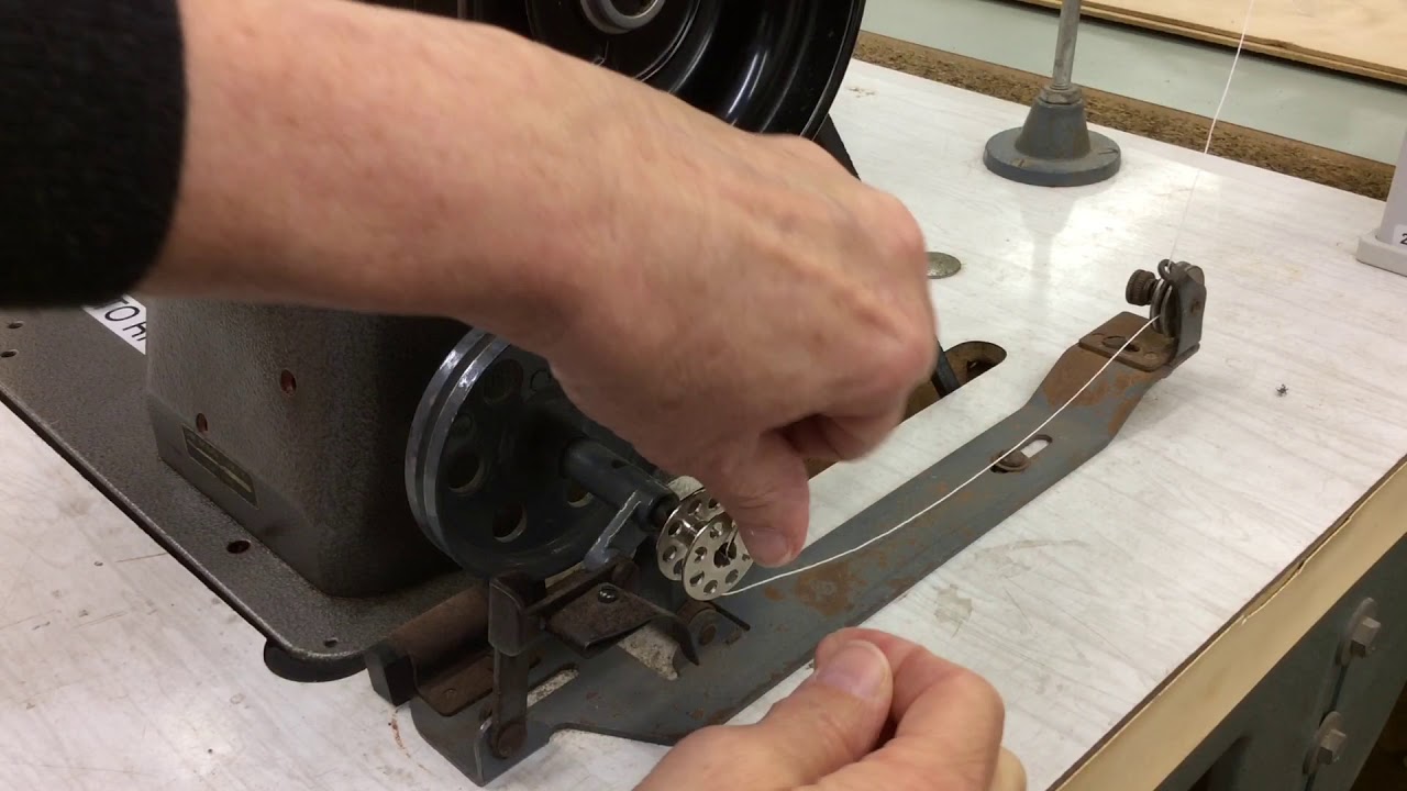 Winding a bobbin on the walking foot machine