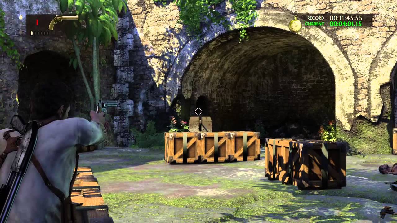 Uncharted 1 (PS4) - These Walls Can't Stop Me Trophy (Beat Chapter 5 in less than 10 minutes)