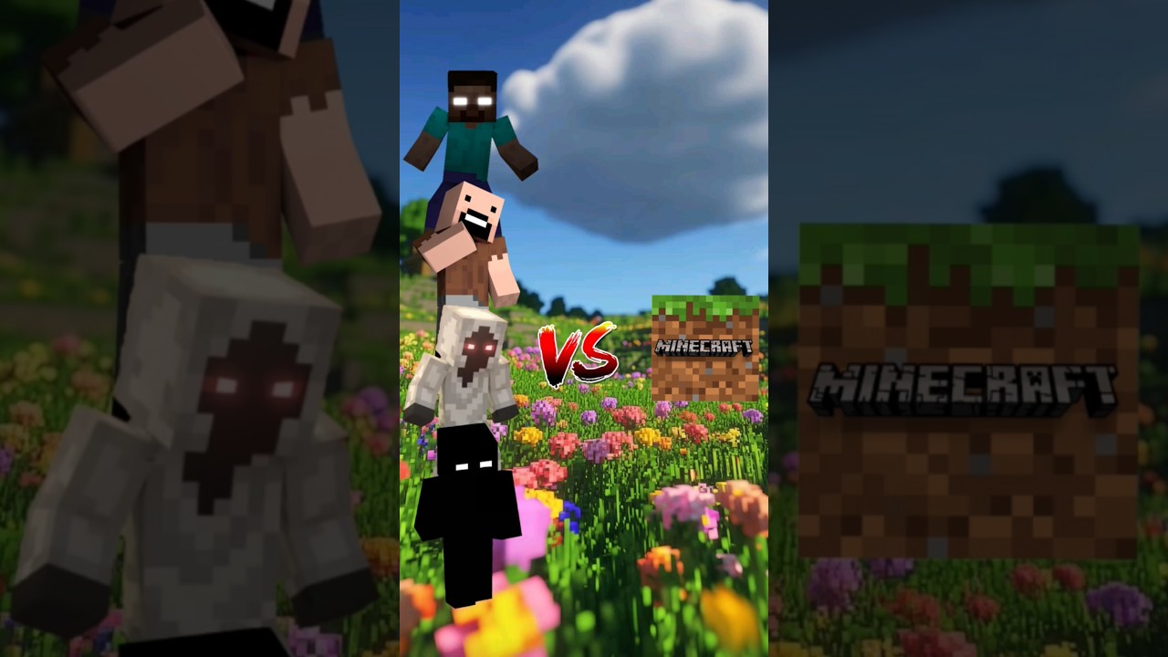 Herobrine & Notch and entity 303 & Null #minecraft #shortsfeed #herobrine #entity303