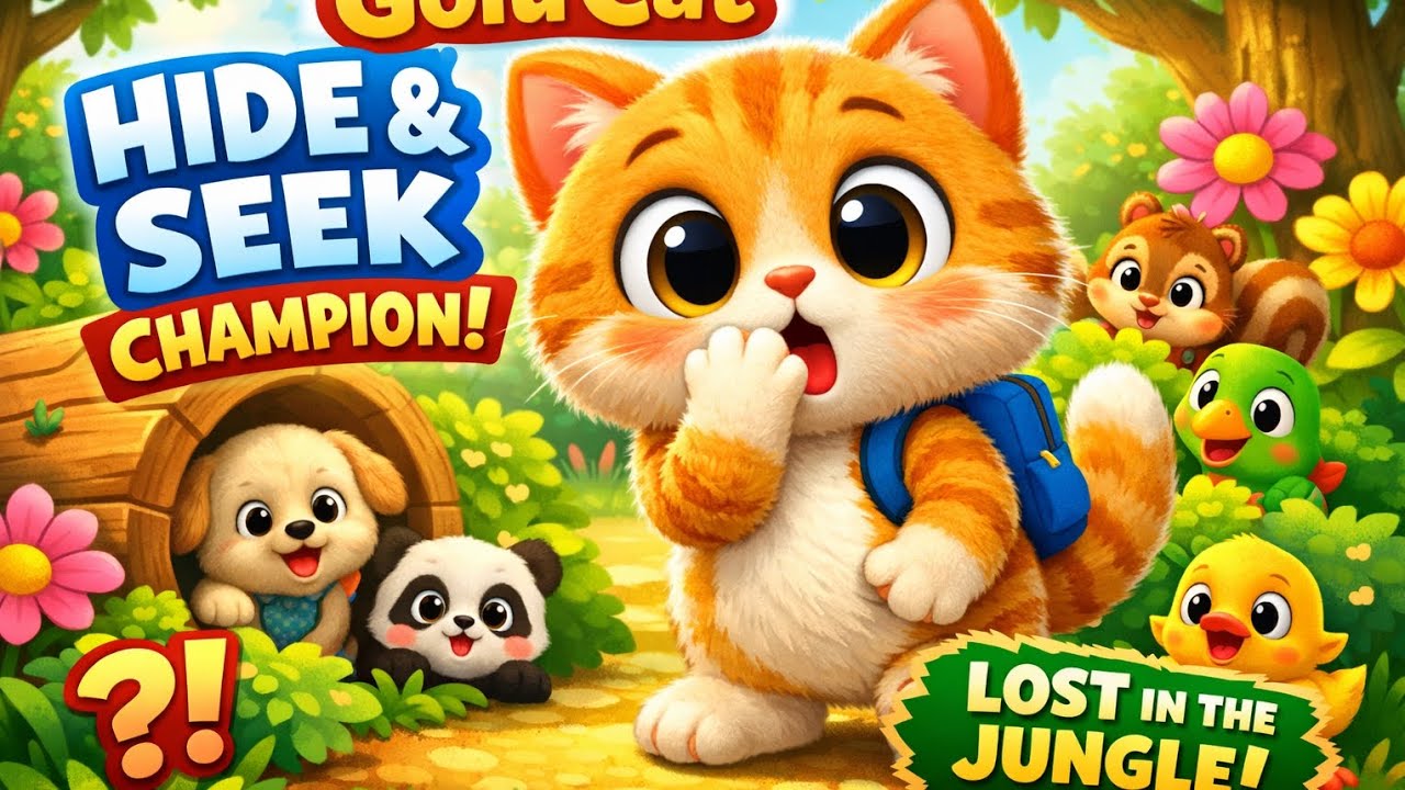 Golu Cat Hide & Seek Champion 😺 | Funny Moral Story for Kids | Teamwork Lesson