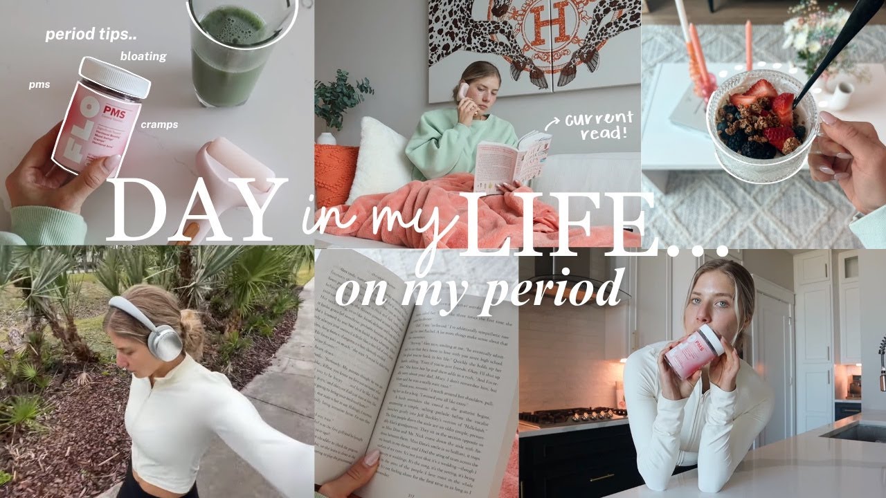 FLO vitamins review + period day in my life | self-care, relaxation routine & advice!