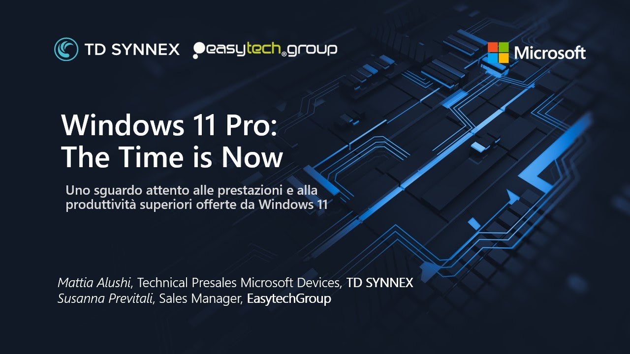 Webinar - Fine del supporto per Windows 10: sei pronto al cambiamento con Windows 11 PRO?