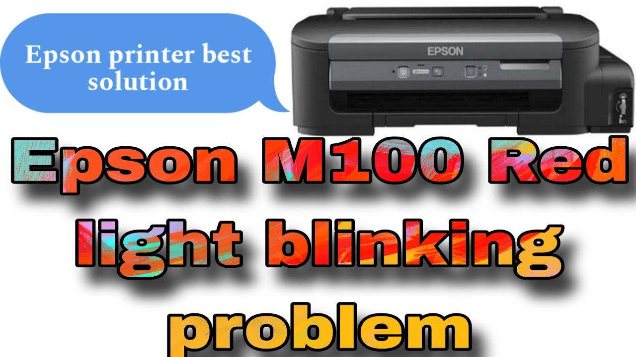 Epson M100, M105 red light blinking problem । Epson error paper jump solve in Bengali