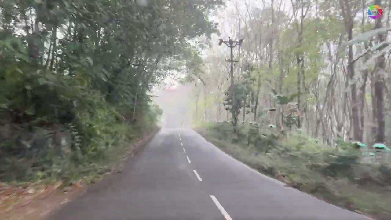 Drive through Kerala village roads