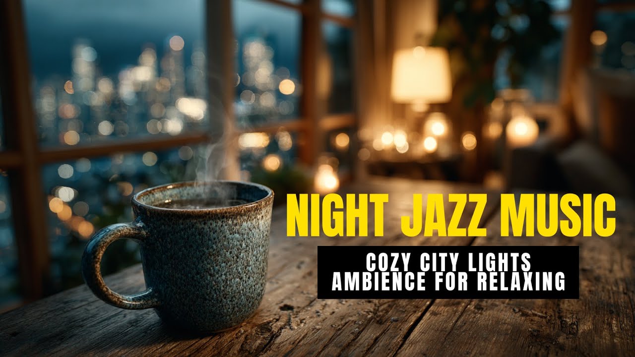 Night Jazz Music – Cozy City Lights Ambience for Relaxing