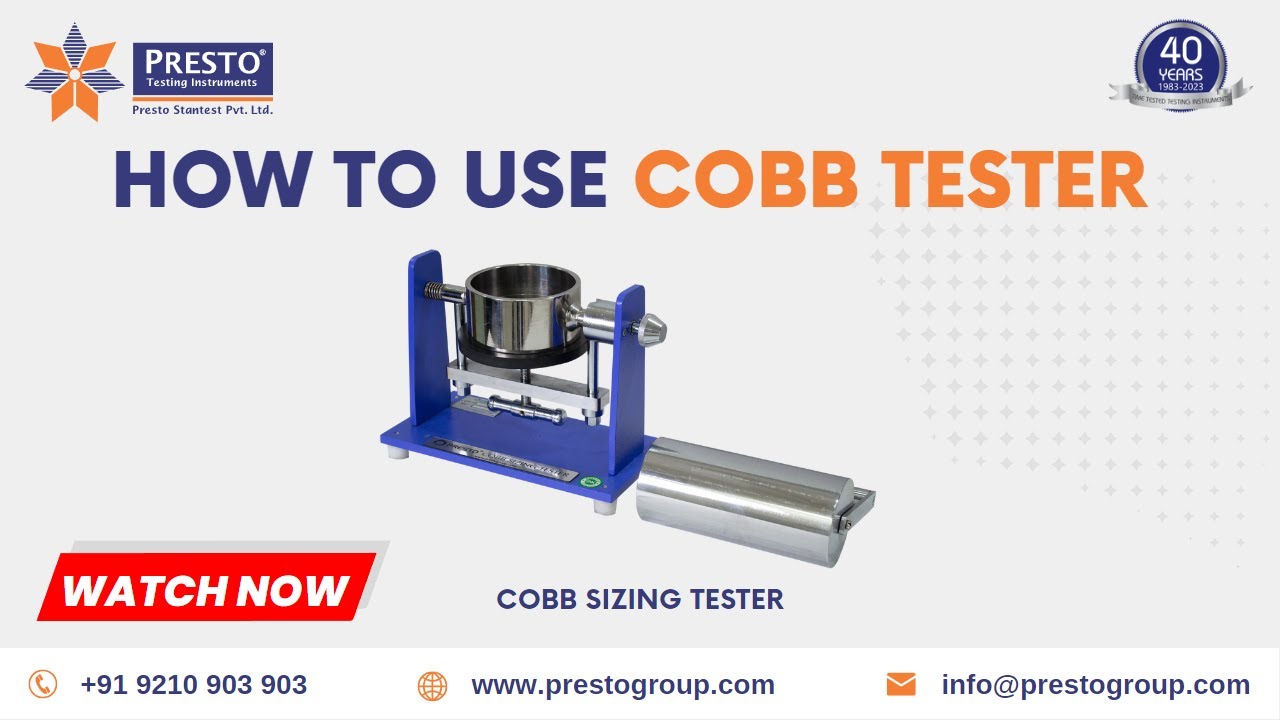 How to Use COBB Tester | Presto Group