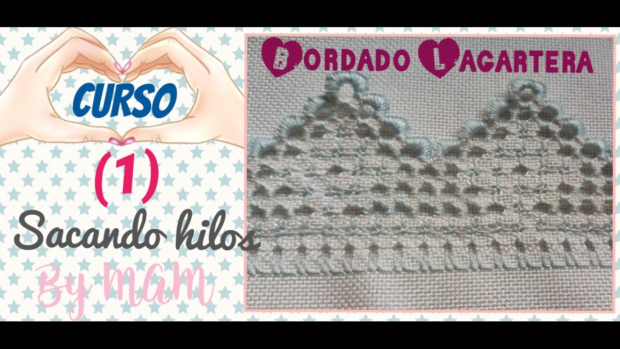 Curso de  Bordado Lagartera 1, Sacando hilos. By MAM
