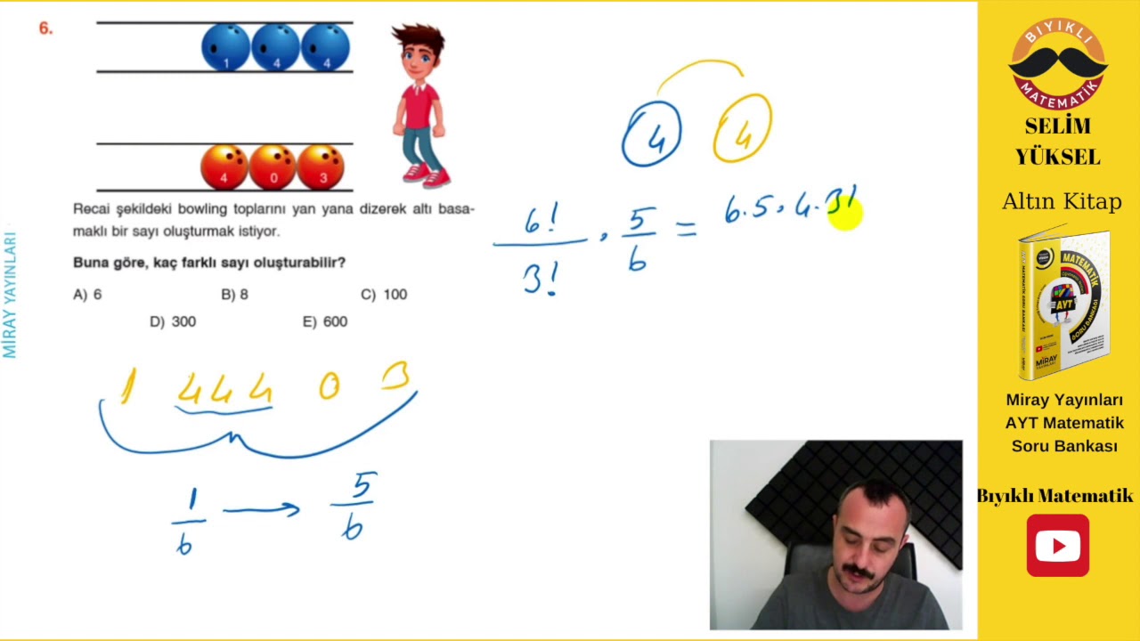 Permütasyon 4 (Miray Yayınları AYT Soru Bankası Çözümleri)