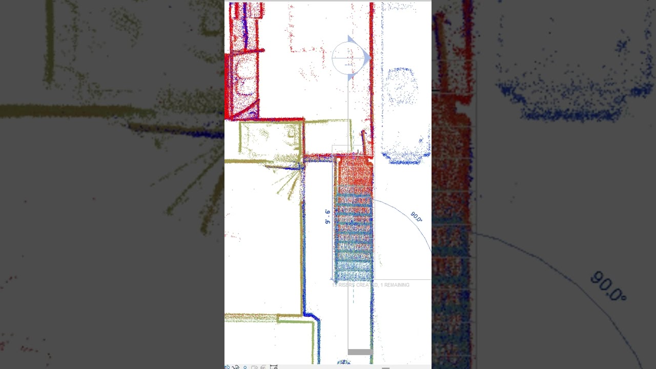 How To Draft Stairs In Revit Using PointCloud Data. #bim #cad #shorts #asbuilt #3d #scanning #revit