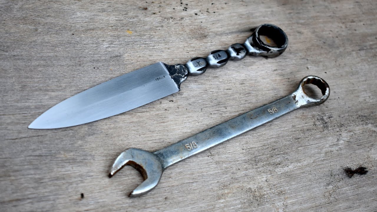 Broken Wrench to gorgeous knife: Forging a Knife Masterpiece! #blacksmithforge #forged #forging
