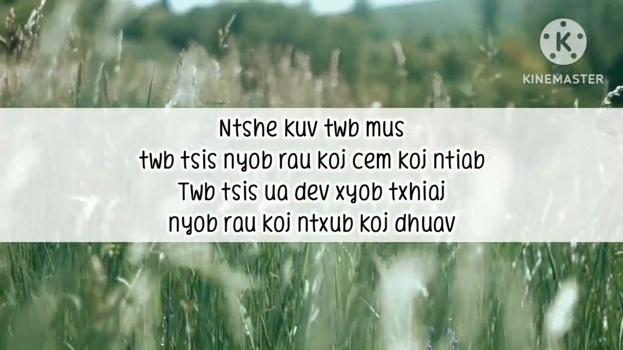 Yeej Xav Khiav Koj Mus Lawm Ntev (lyric)- NkaujHnub Yaj