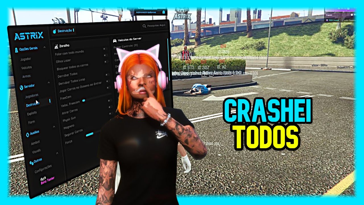 CRASHEI A CIDADE TODA E FIZ UM VIDEO BOSTA - ASTRIX MENU