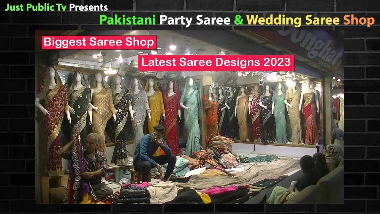 Pakistani Handmade Designer Saree, Pakistani Saree - Wedding Saree, Just Public Tv