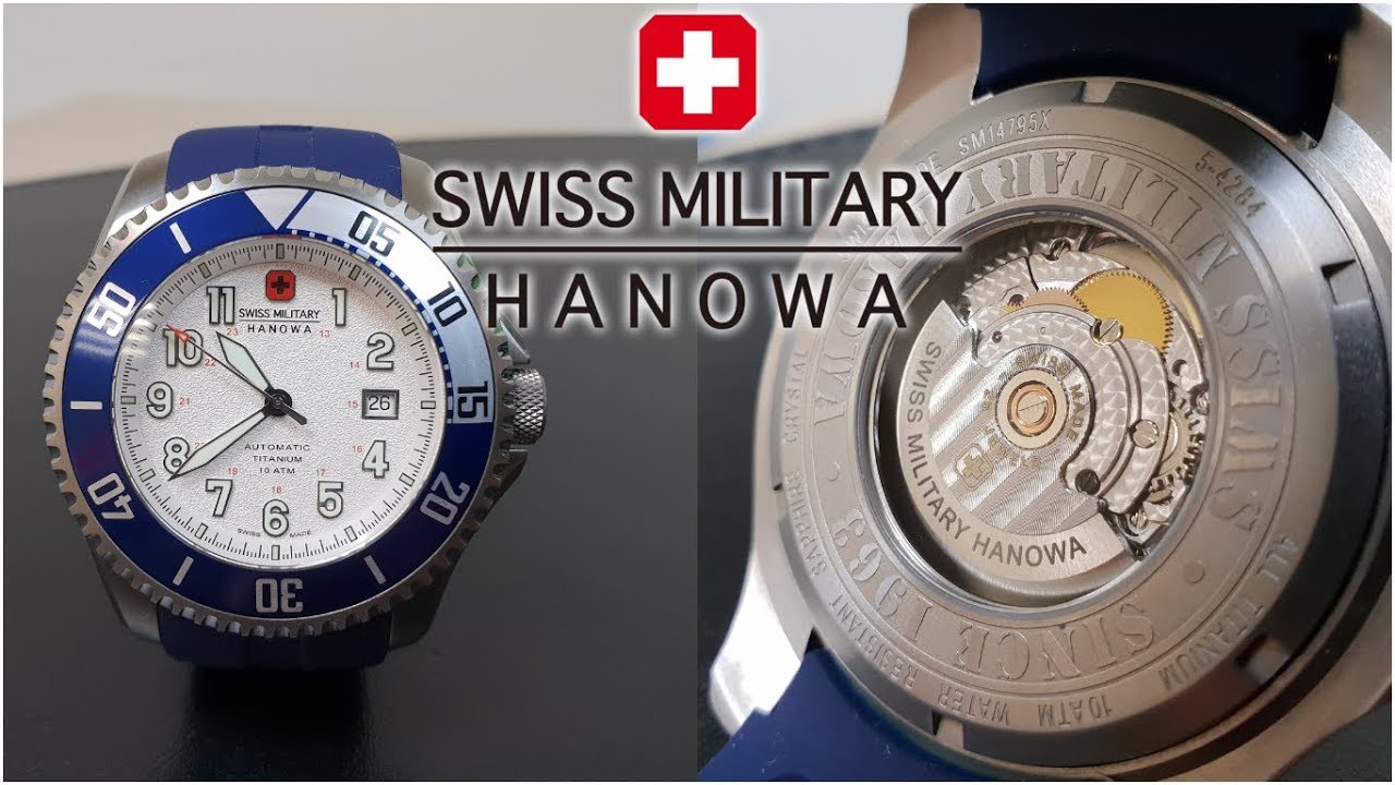 SWISS MILITARY HANOWA TRITON. Швейцарские механические часы, автоподзавод, титан, сапфир.
